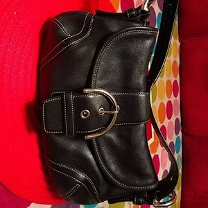 Authentic Coach black leather handbag.